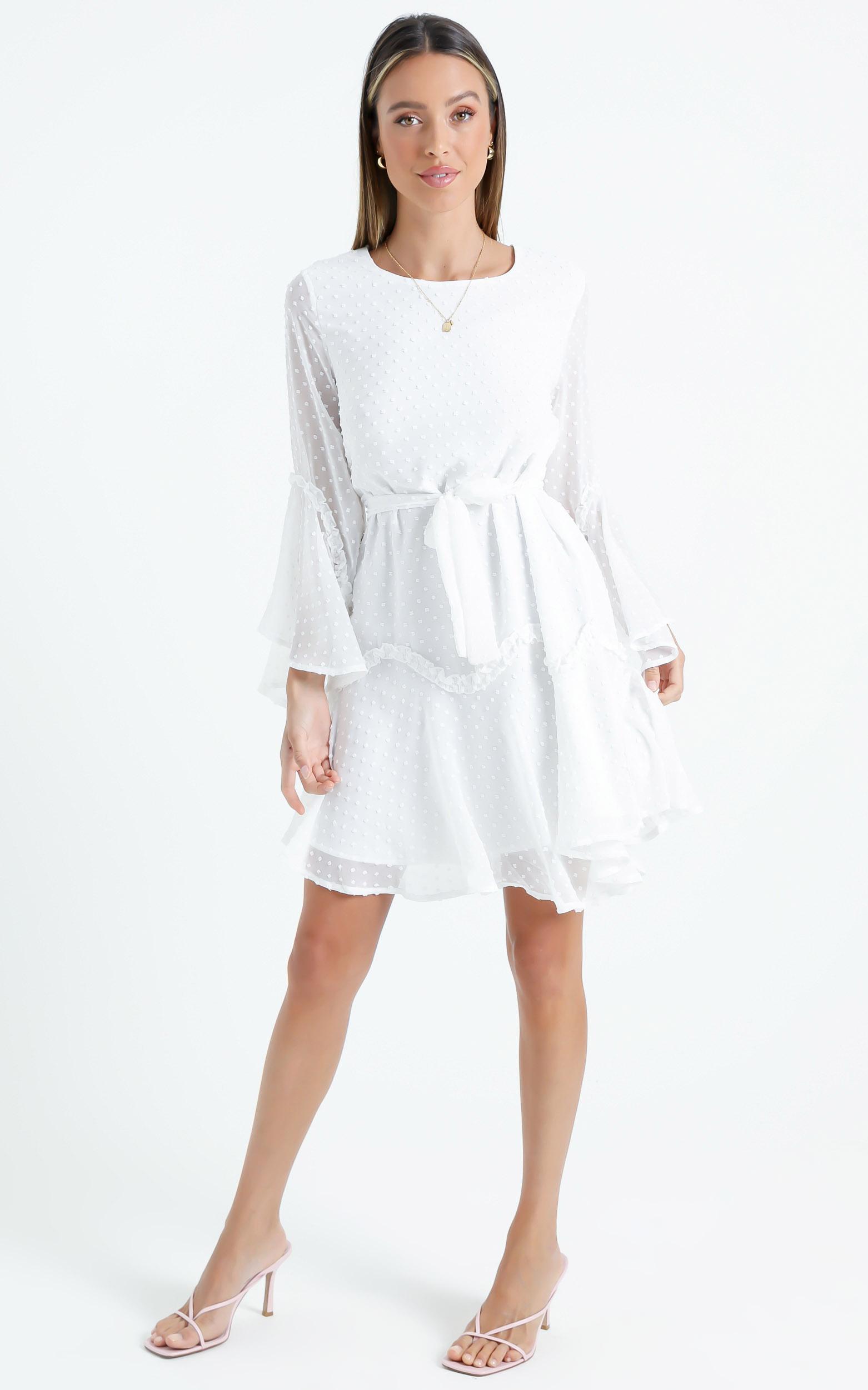 So Whats Next Dress in White Dobby - 06, WHT2, hi-res image number null