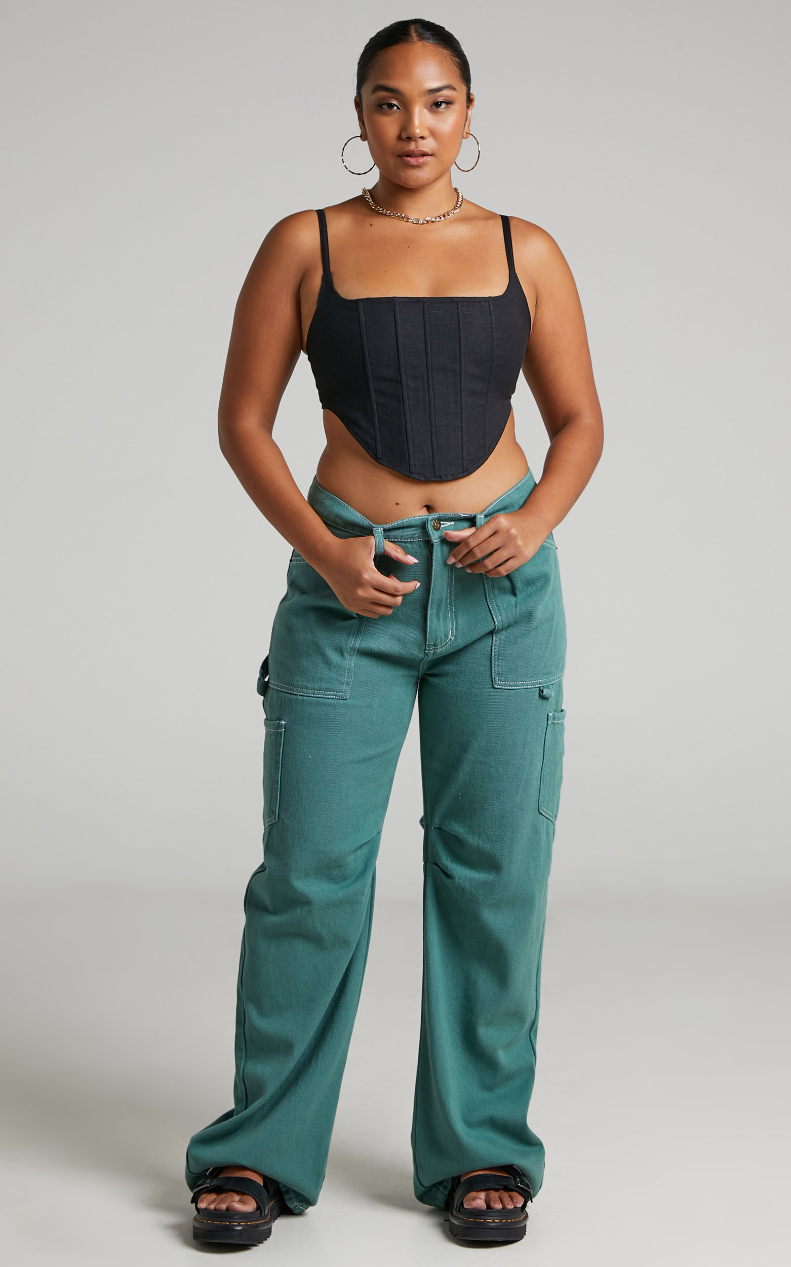 LIONESS - Miami Vice Pant in Forest Green - L, GRN2, hi-res image number null