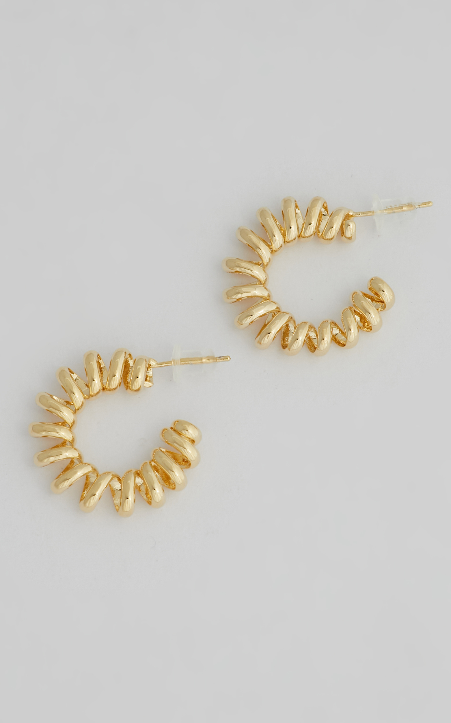 Carol Spiral Hoop Earrings in Gold - NoSize, GLD1, hi-res image number null