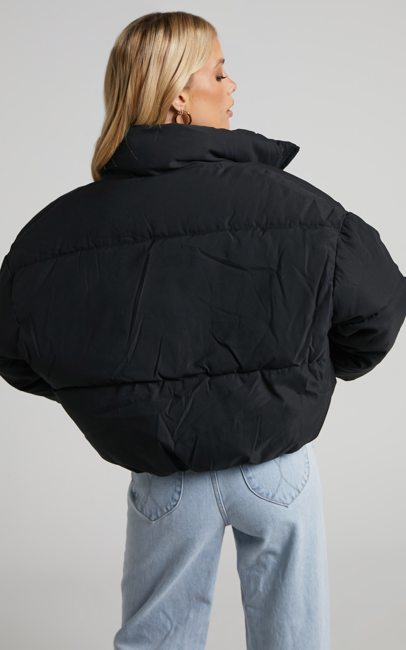 Windsor Puffer Jacket in Black | Showpo