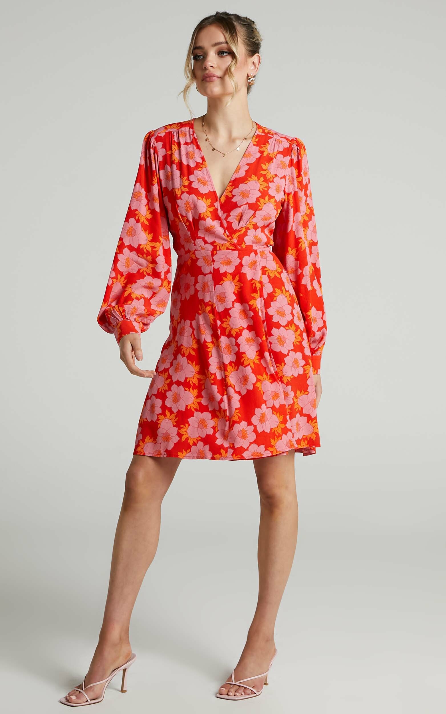 Rolla's - Romantic Datura Wrap Dress in Pink Cordial - 06, PNK1, hi-res image number null