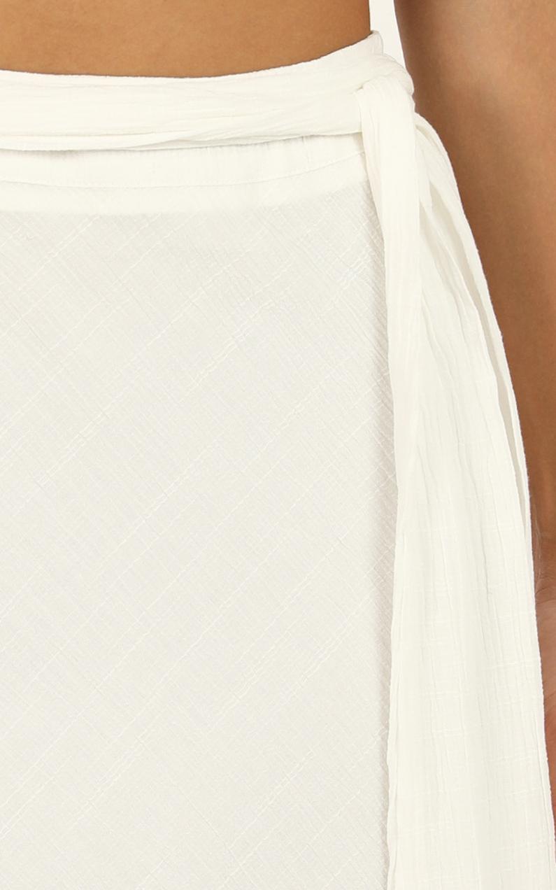 Ready Or Not Skirt In White Linen Look | Showpo