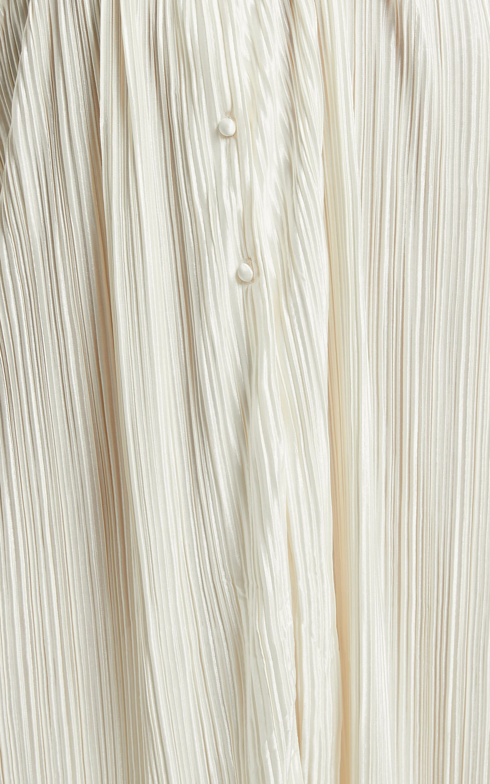 Donelli Plisse Oversized Collared Shirt Midi Dress in Cream | Showpo
